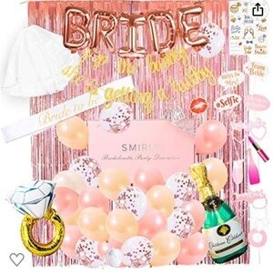 "smirly bachelorette party decorations kit
